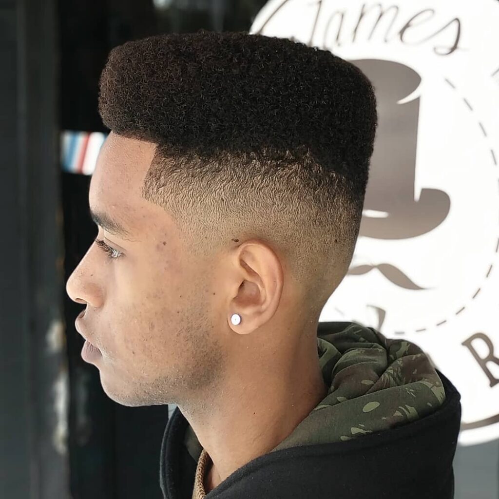 Curly Flat Top + High Level
