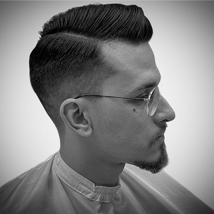 Side Part With Taper Fade